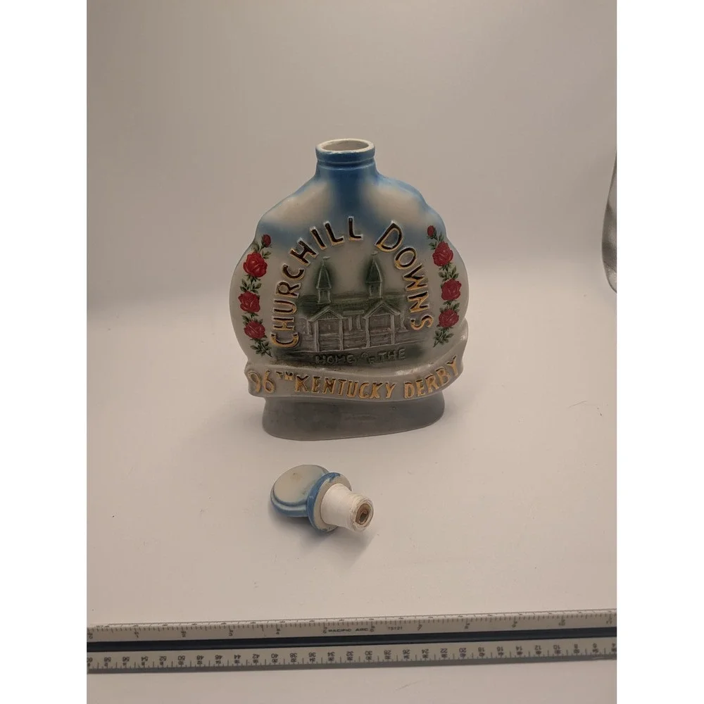 Vintage 96th Kentucky Derby Whiskey Decanter Majestic Prince 1969 Winner Stopper